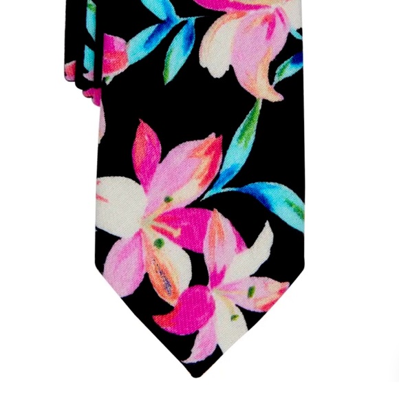 Penguin Brand Floral Tie NWOT - Picture 2 of 2